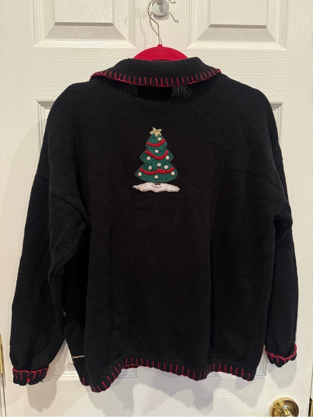 Tiara International Vtg Christmas Snowman Full Zip Cardigan L Holiday Whimsical - Picture 5 of 12
